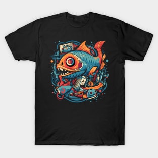 Mutant Robotic Fish doodle classic tshirt T-Shirt